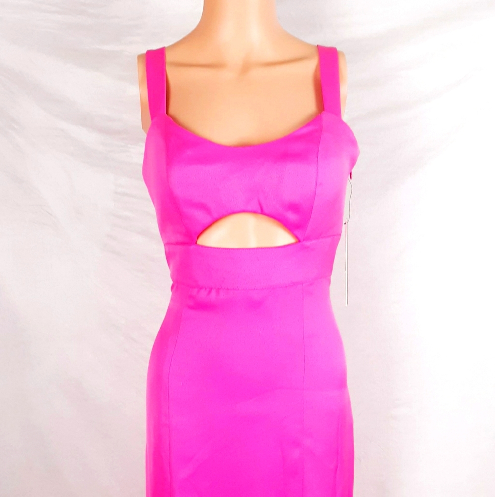 Nicole Miller Pink Satin Gown